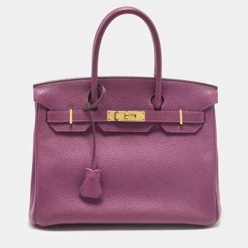 Pre Owned حقيبة هيرمس بيركين 30 جلد توغو انيمور إكسسوار مطلي ذهبي