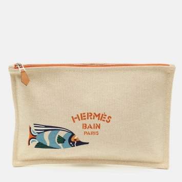 Pre Owned Hermes Corail Canvas Traffic Jam Case