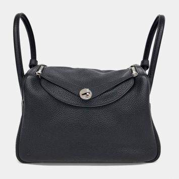 Pre Owned Hermes Black Leather Lindy 30