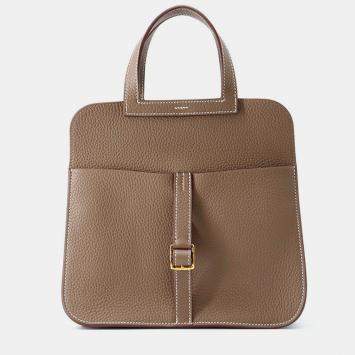 Pre Owned Hermes Halzan Etup Taurillon Clemence Size 25