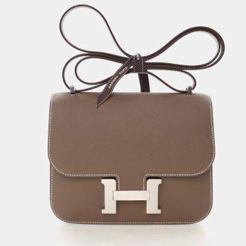 Pre Owned Hermes Etoupe Epsom Constance NM 18