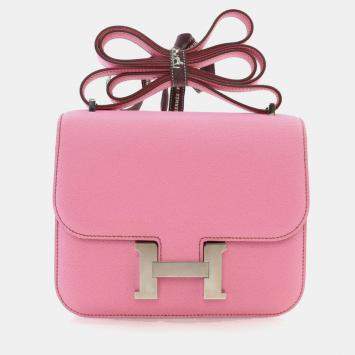 Pre Owned Hermes Bubblegum Epsom Mini Constance 18