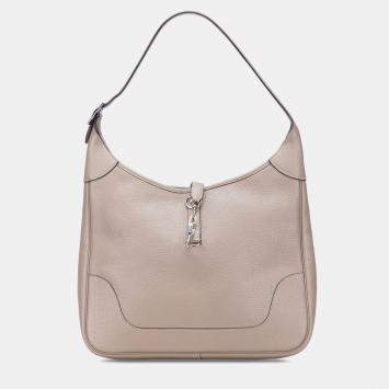 Pre Owned Hermes Trim II 38 Brown Clemence Bag