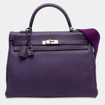 Pre Owned Hermes Ultraviolet Togo Kelly II Retourne 35