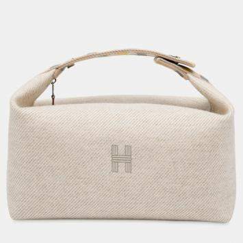 Pre Owned Hermes Brown Large Wool Au Carre Bride A Brac Case