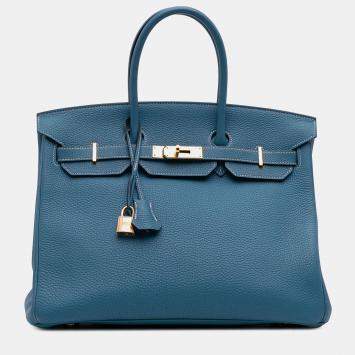 Pre Owned Hermes Cobalt Togo Birkin Retourne 35