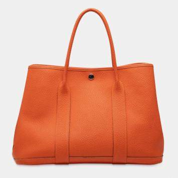 Pre Owned Hermes Orange Negonda Garden Party 36
