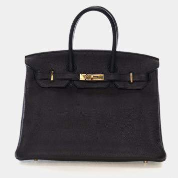 Pre Owned Hermes Noir Togo Birkin 35
