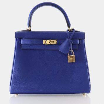 Pre Owned Hermes Royal Blue Togo Kelly 25
