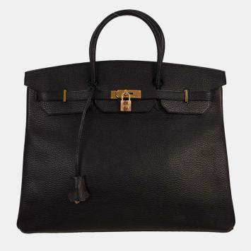 مملوكة مسبقًا Hermes Black Ardennes Birkin 40 Handbag