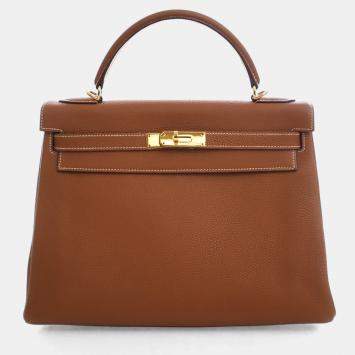 مملوكة مسبقًا Hermes Vintage Gold Togo Kelly 32