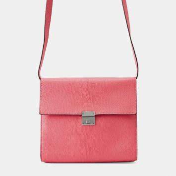 مملوكة مسبقًا Hermes Pink Chevre Mysore Clic 16 Wallet On Strap