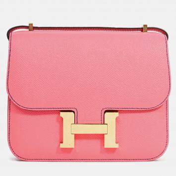 Pre Owned Hermes Pink Epsom Leather Constance 18