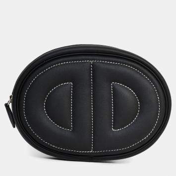 Pre Owned Hermes Black Swift Verso 'In The Loop Belt' Bag