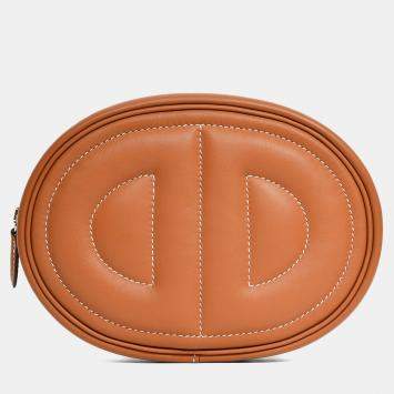 Pre Owned Hermes 2020 Brown Swift Verso "In Loop Belt" Bag