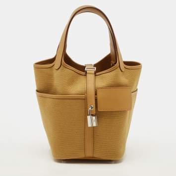 Pre Owned حقيبة هيرمس كارغو بيكوتين لوك 18 سيزيم توال غولاند وجلد سويفت