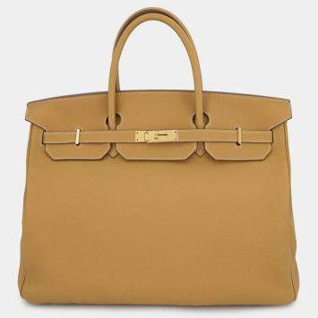مملوكة مسبقًا Hermes Birkin Natural Sable Togo Leather Size 40