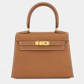 Pre Owned Hermes Mini Kelly Gold Courchevel Size 20
