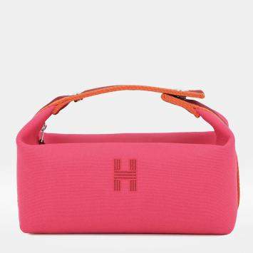 Pre Owned Hermes Bride A Brac Hibiscus Canvas Size Pm