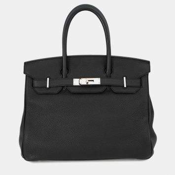 Pre Owned Hermes Birkin Black Togo Leather Size 30