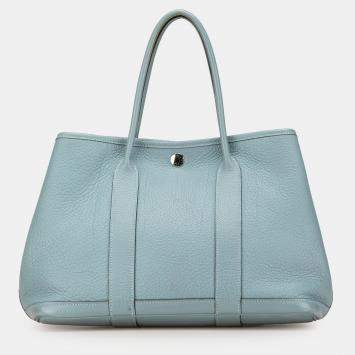 مملوكة مسبقًا حقيبة هيرمس "نيغوندا" زرقاء جاردن بارتي 30