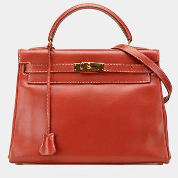 مملوكة مسبقًا Hermes Red Box Calf Kelly Retourne 32