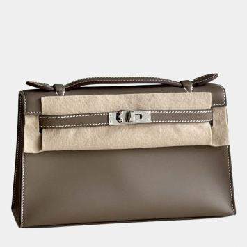 مملوكة مسبقًا Hermes Mini Kelly I Swift Etoupe with palladium hardware
