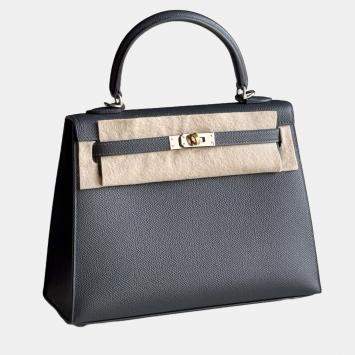 مملوكة مسبقًا Hermes Kelly 25 Epsom Gris Ardoise with Mixed Hardware