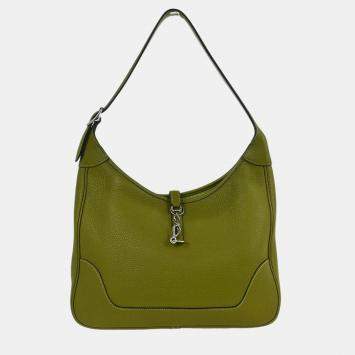 مملوكة مسبقًا Hermes Anis Green Taurillon Clemence Trim 31 Shoulder Bag