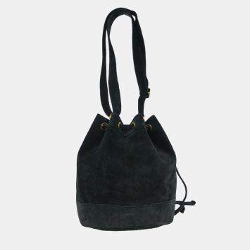 Pre Owned Hermes Black Doblis Market PM Bucket Shoulder Bag