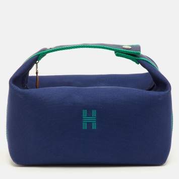 Pre Owned Hermes Bride-a-Brac Marine Canvas Pouch
