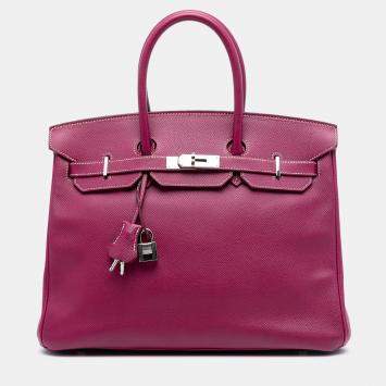 مملوكة مسبقًا Hermes Pink Epsom Candy Verso Birkin Retourne 35