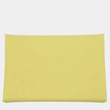 Pre Owned حافظة هيرمس كالفى ديو ليمونسيلو جلد مايزور الماعز