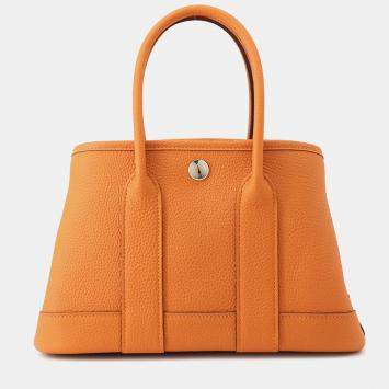 Pre Owned Hermes Neo Garden Orange Negonda Leather Size 23