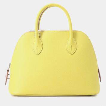 مملوكة مسبقًا Hermes Bolide 1923 Lime/Mauve Sylvestre/Nata Epsom Size 25