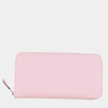 Pre Owned محفظة هيرمس أزاب لونغ كلاسيك روز ساكورا جلد سويفت