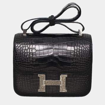 مملوكة مسبقًا Hermes Matte Alligator Constance 24 Bag