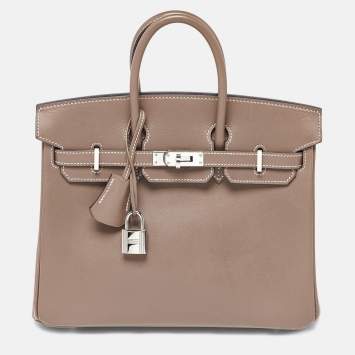 مملوكة مسبقًا حقيبة هيرمس بيركين 25  جلد إيتوب توغو إكسسوار مطلي بلاديوم