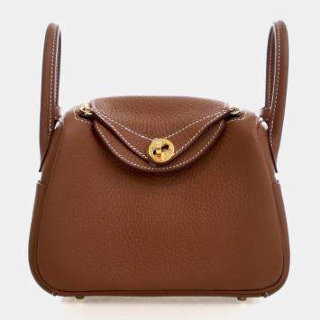 مملوكة مسبقًا Hermes Gold Clemence Mini Lindy 20