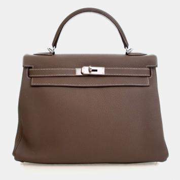 Pre Owned Hermes Etoupe Togo Kelly 32