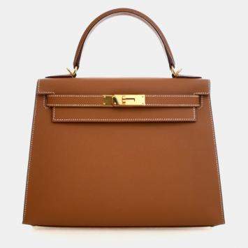 Pre Owned Hermes Gold Epsom Sellier Kelly 28
