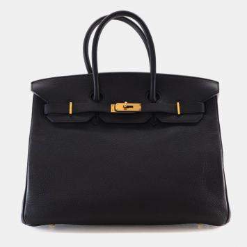 Pre Owned Hermes Noir Togo Birkin 35