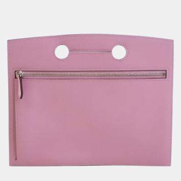 Pre Owned Hermes Mauve Sylvestre Swift Backpocket Pouch 25