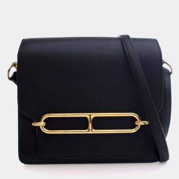 Pre Owned Hermes Noir Evercolor Mini Roulis 18