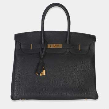 مملوكة مسبقًا Hermes Black Togo Birkin 35 GHW