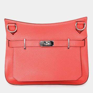 Pre Owned Hermes 2015 Orange Clemence Leather Jypsiere 31