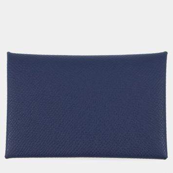 مملوكة مسبقًا Hermes Calvi Blue Navy Epsom