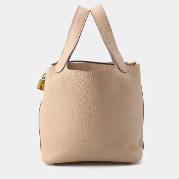 مملوكة مسبقًا حقيبة هيرمس بيكوتين قفل بيج مارفا توريلون كليمونس مقاس 18