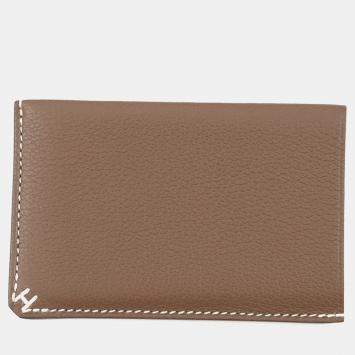 مملوكة مسبقًا Hermes Card Case Sellier Etoupe Evercolor