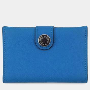 مملوكة مسبقًا Hermes Rms Card Case Blue Royal/Black Evercolor